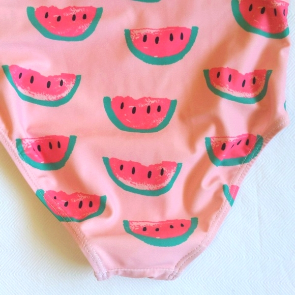 andy & evan watermelon print ruffle one piece swimsuit 3T toddler girls - Picture 6 of 7